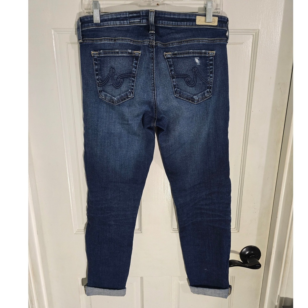 AG Adriano Goldschmied The Stilt Roll Up Cigarette Jeans Distressed Blue Size 29 - Picture 9 of 11